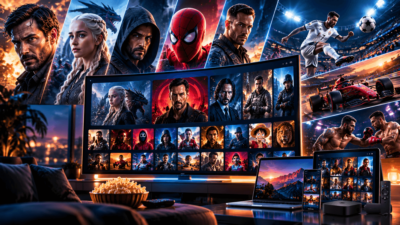 BuyStrongIPTV8K cinematic movies and sports entertainment experience